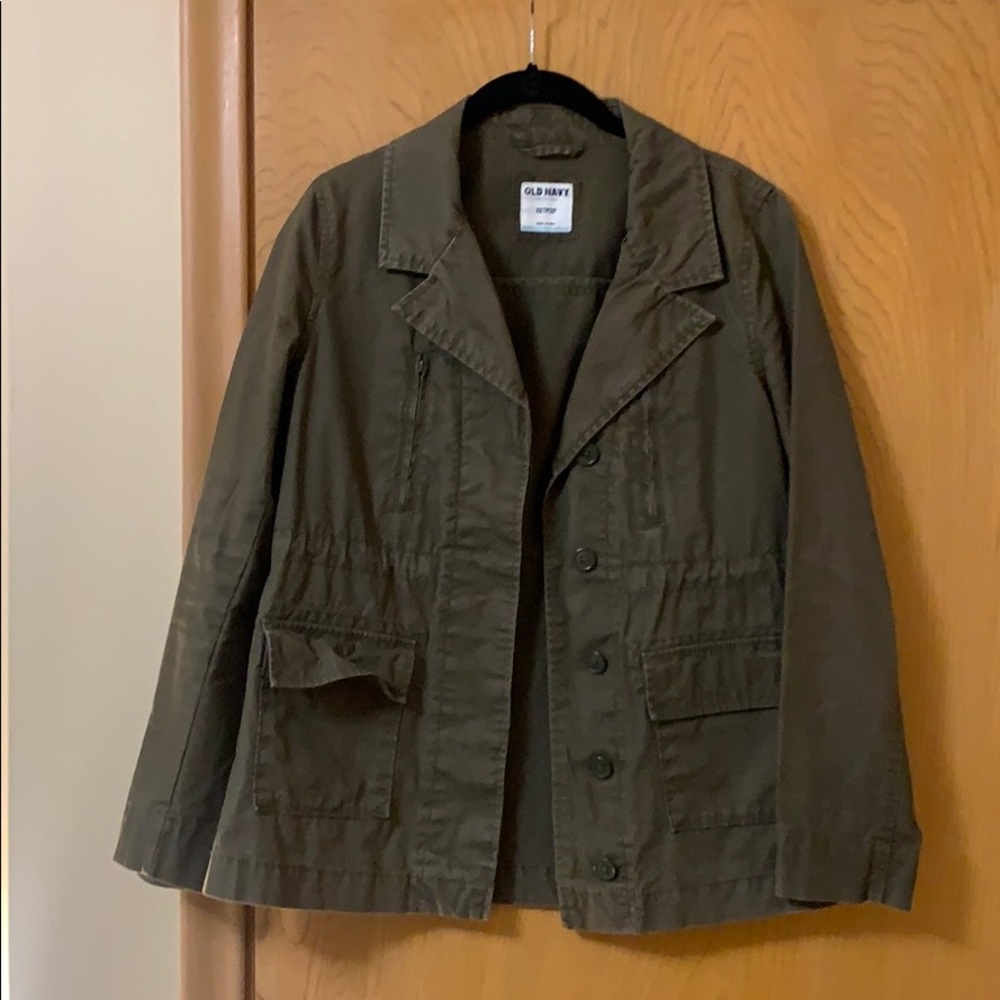 OLD NAVY UTILITY ARMY GREEN JACKET